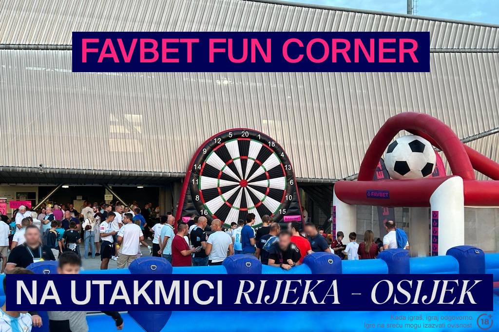 Favbet zabavne igre na utakmici NK Rijeka i NK Osijek animirale 5000 navijača