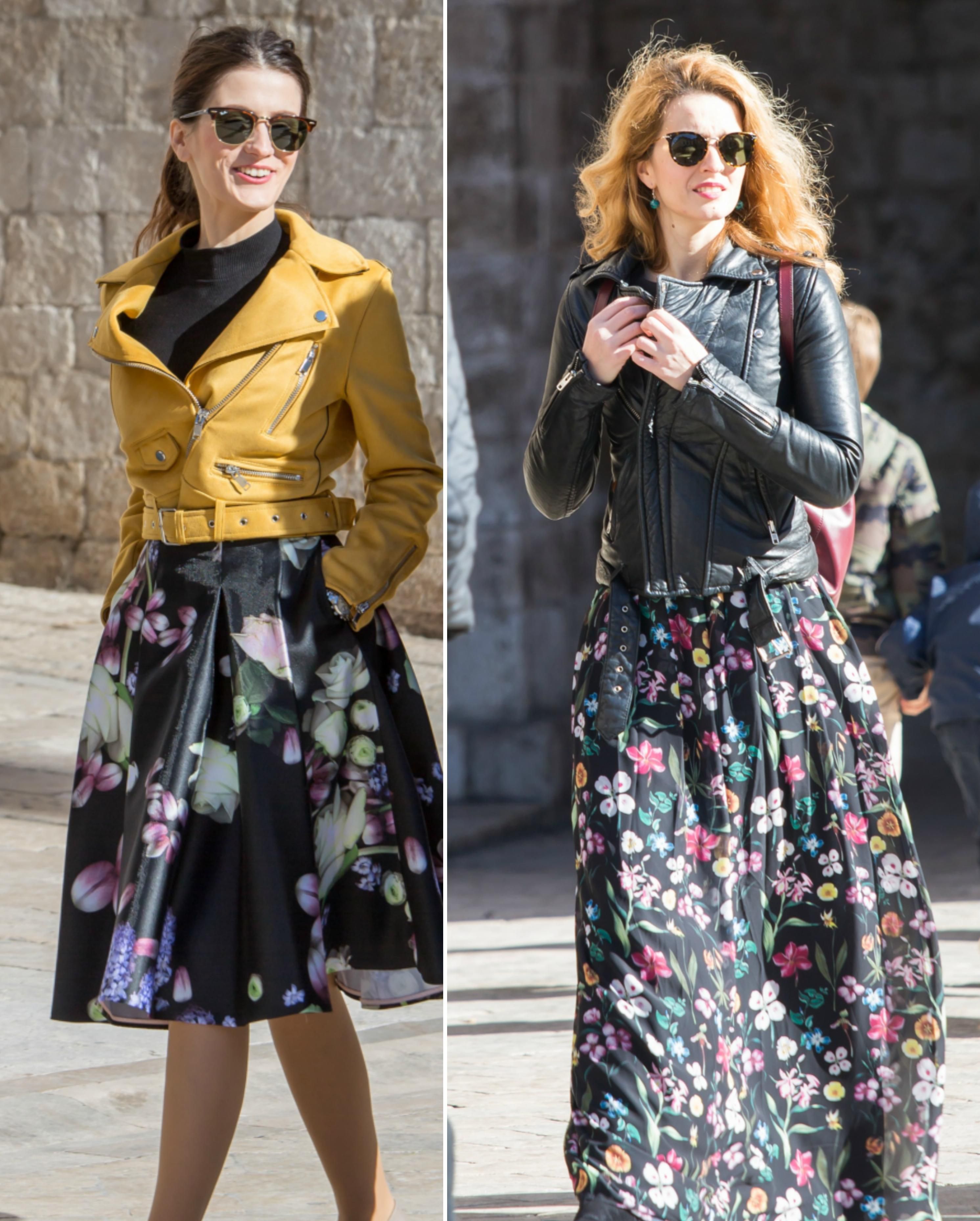 Zgodne prolaznice pokazale su nam da su cvjetna haljine i kožna jakna postale modni klasik