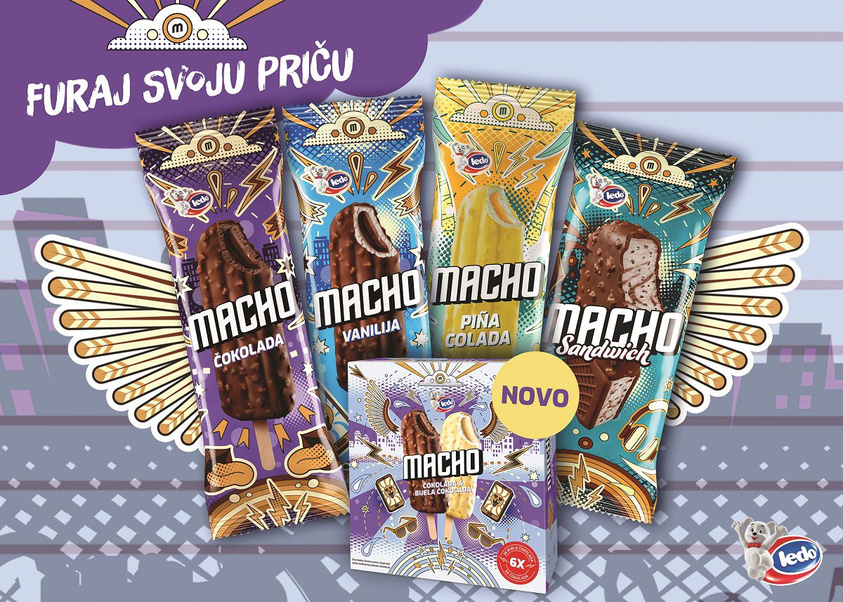 Ledo predstavio nove sladolede: Macho Piña Colada i Macho Sandwich okusi su u kojima ćemo uživati ovog ljeta