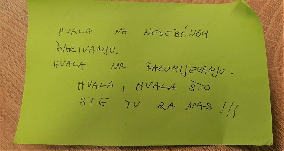 Vatrogasce dočekala poruka: 'Hvala na nesebičnom darivanju i što ste tu za nas'