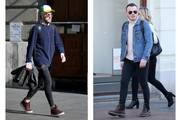 Dva frajera, dva različita outfita: Jedan u potfrknutim trapericama, a drugi u traper jakni