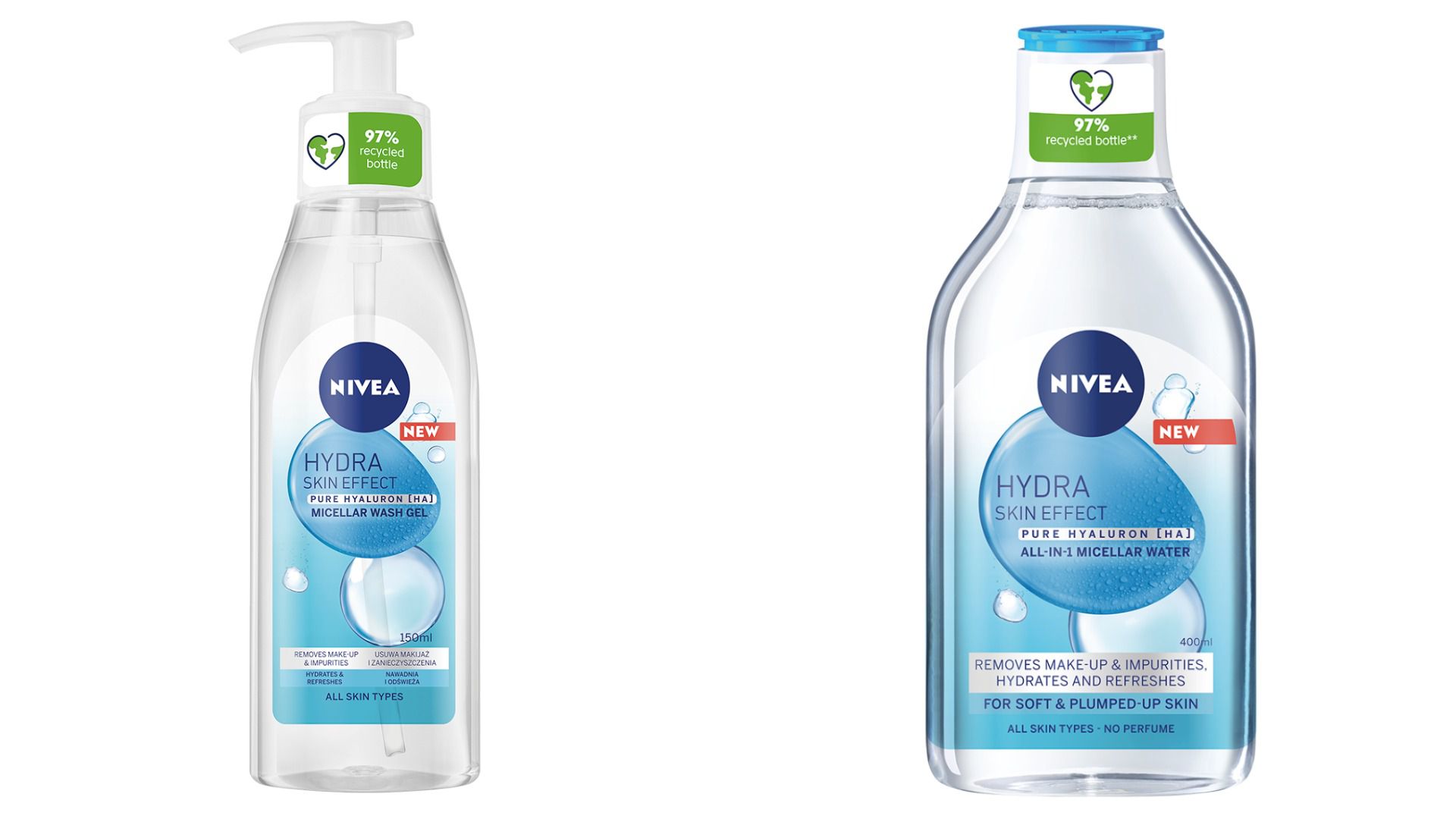 Dubinska hidratacija za vidljivo gipku kožu uz Nivea Hydra Skin Effect micelarnu vodu i gel