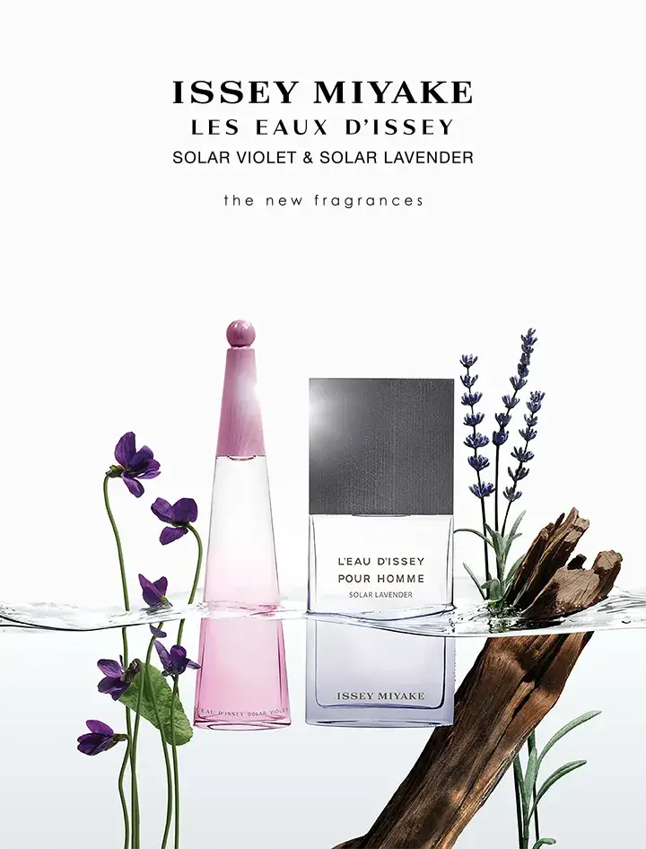 Issey Miyake predstavlja dva nova mirisa u L'Eau d'Issey kolekciji - Solar Violet za nju i Solar Lavander za njega
