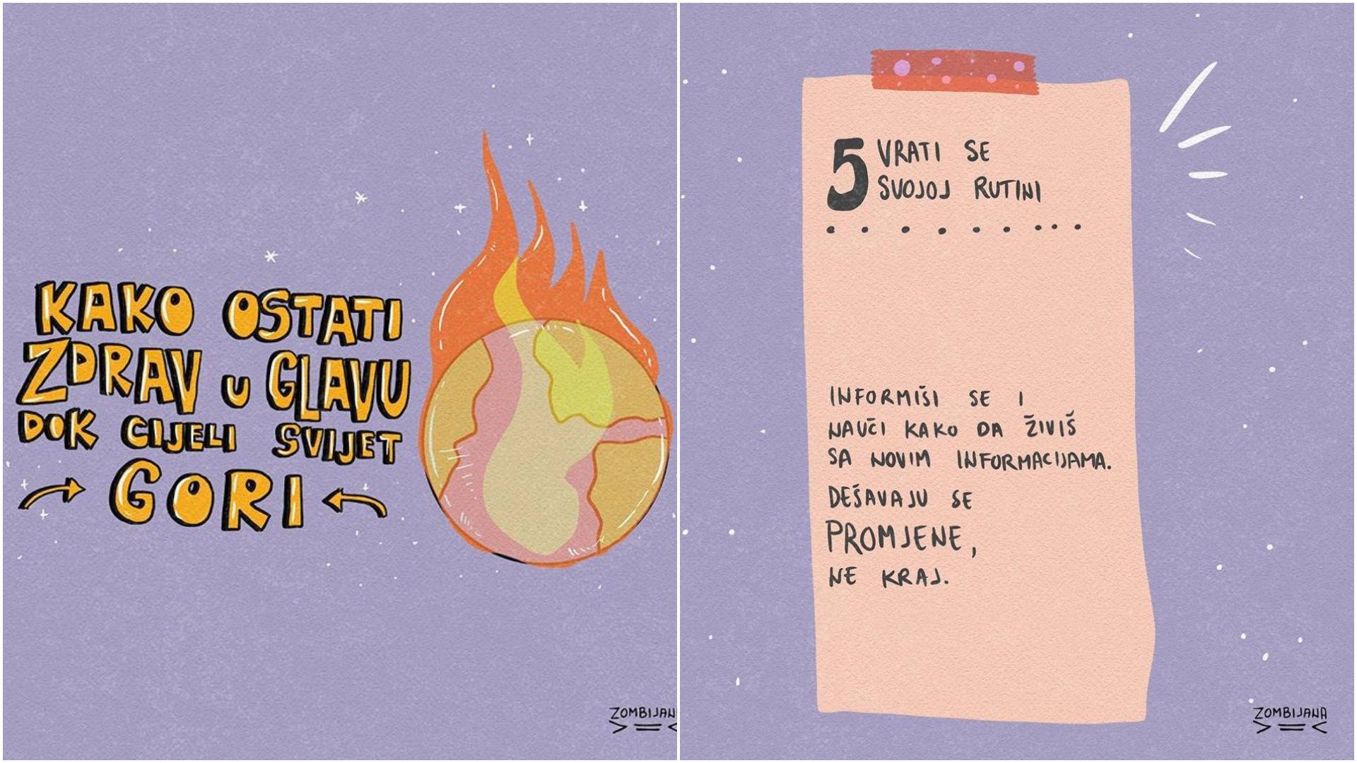 Popularna ilustratorica ima još jednu genijalnu poruku: Kako ostati zdrav u glavi dok cijeli svijet gori?