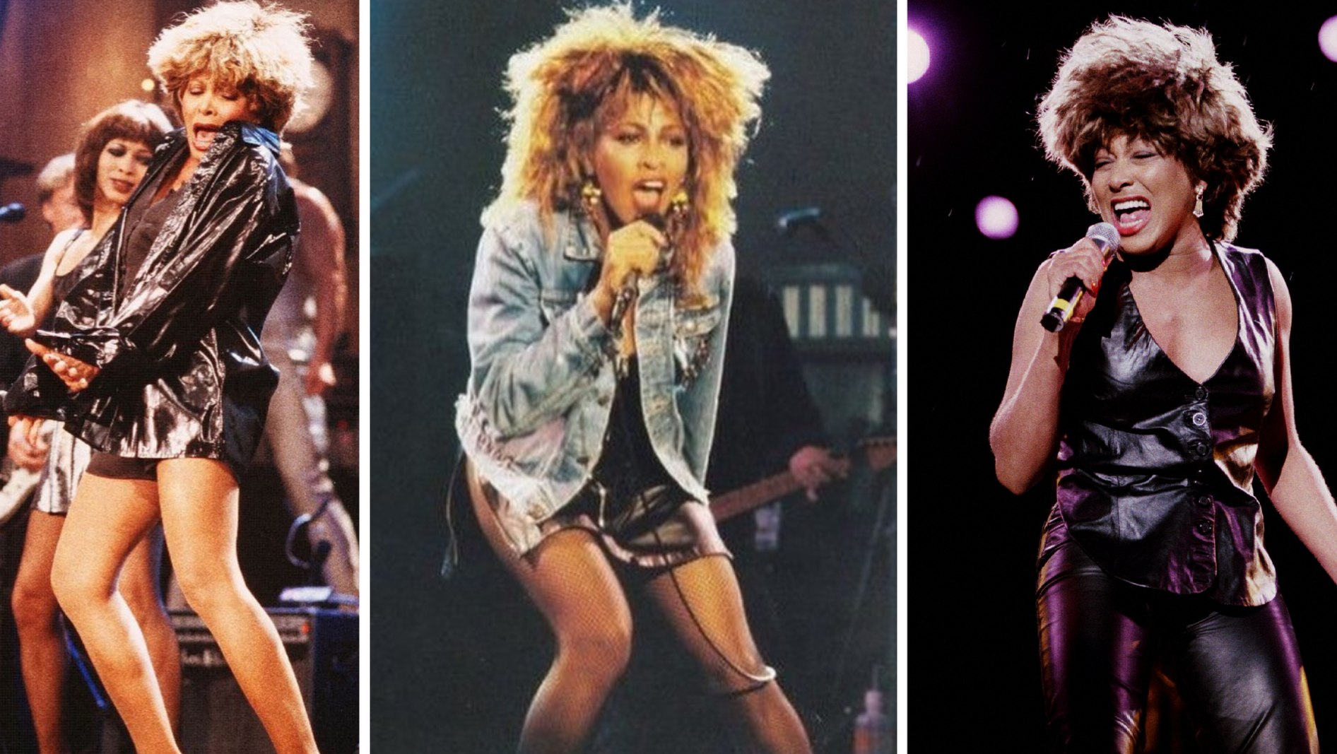 Tina Turner bila je poznata po energičnom nastupu, ali i po kratkim haljinama s prorezom i nezaobilaznim - šljokicama
