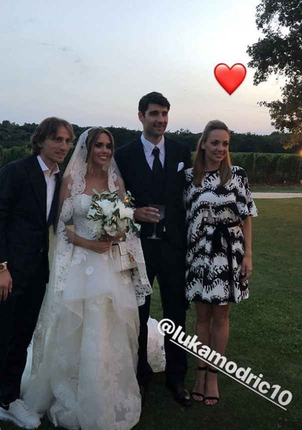 Luka Modrić sa suprugom stigao na svadbu Ćorluke i Franke