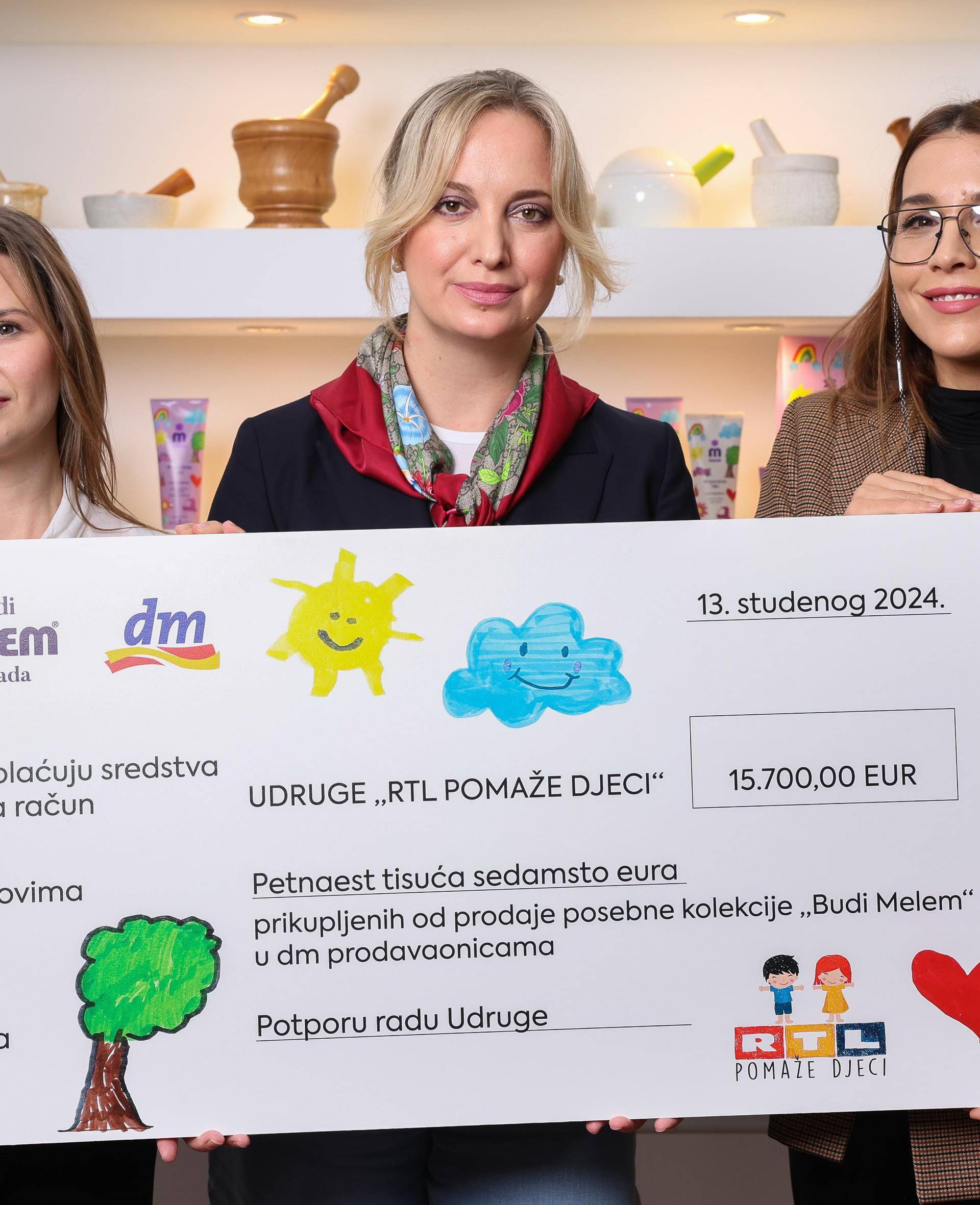 Donirano više od petnaest tisuća eura humanitarnoj udruzi „RTL pomaže djeci“