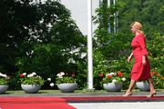 Nova crvena haljina za doček kosovskog predsjednika